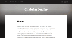 Desktop Screenshot of christinanadler.com